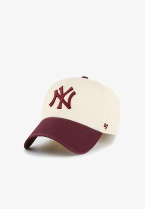 '47, NEW YORK YANKEES '47 MLB TWO TONE CLEAN UP CAP BEIGE WEINROT UNISEX - Cap - weinrot