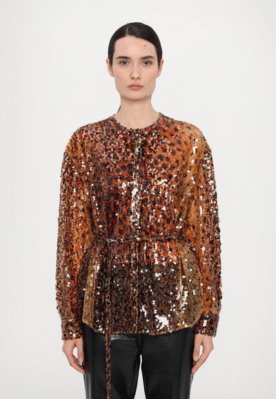 Rabanne Bluza - hairy/brown/black