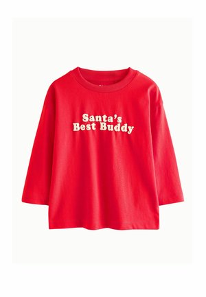 Next, REGULAR FIT - LONG SLEEVE CHRISTMAS T-SHIRT - Langarmshirt - bright red santa s best buddy
