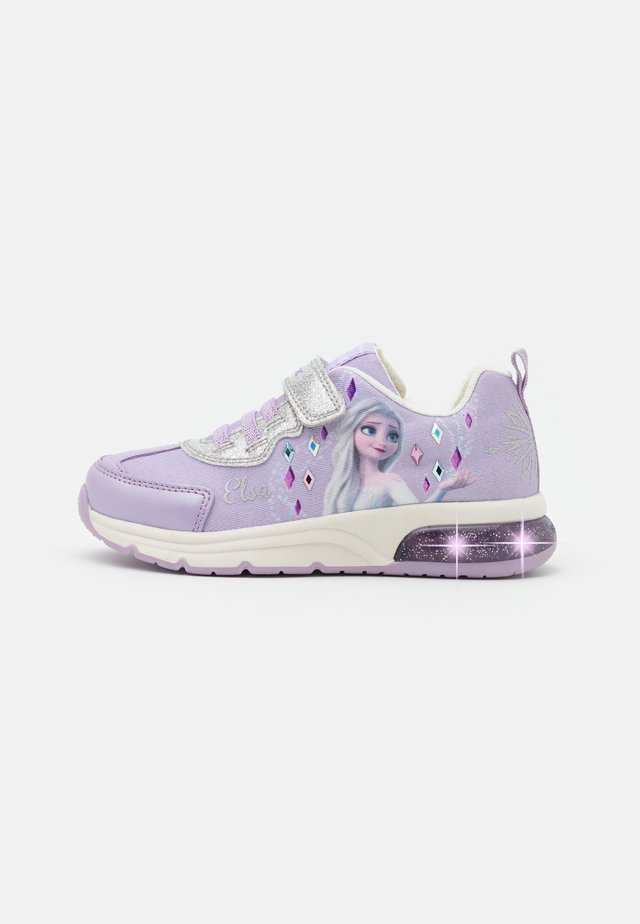 Disney Frozen Elsa Anna GEOX JUNIOR SPACECLUB GIRL - Matalavartiset tennarit - lilac/silver