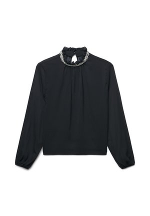 COLLO STRASS - Bluse - ultrablack