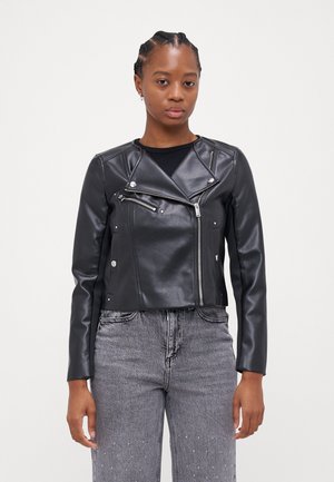 VMRILEY RIO SHORT JACKET - Imitert skinnjakke - black