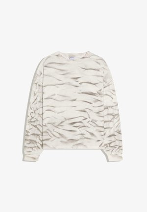 Bershka, HEAVY WEIGHT TIE-DYE LONG SLEEVE - T-SHIRT - Pitkähihainen paita - white