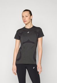 ASICS SEAMLESS TOP - T-shirt till träning - performance black/carrier grey