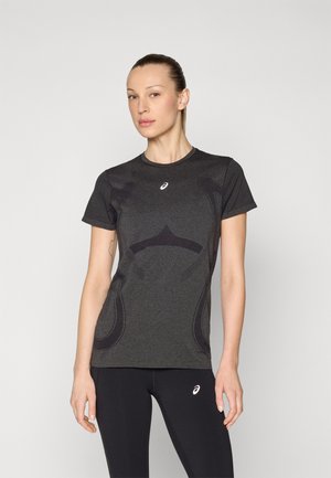 ASICS SEAMLESS TOP - T-skjorte til trening - performance black/carrier grey