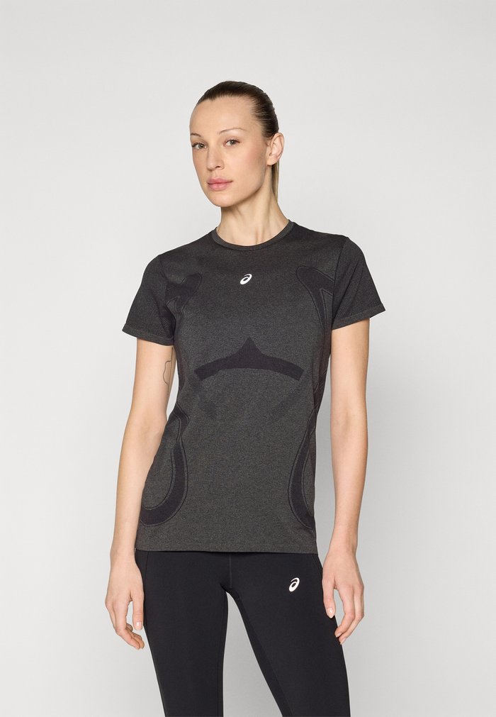 ASICS ROAD SEAMLESS - Sports T-shirt - performance black/carrier grey