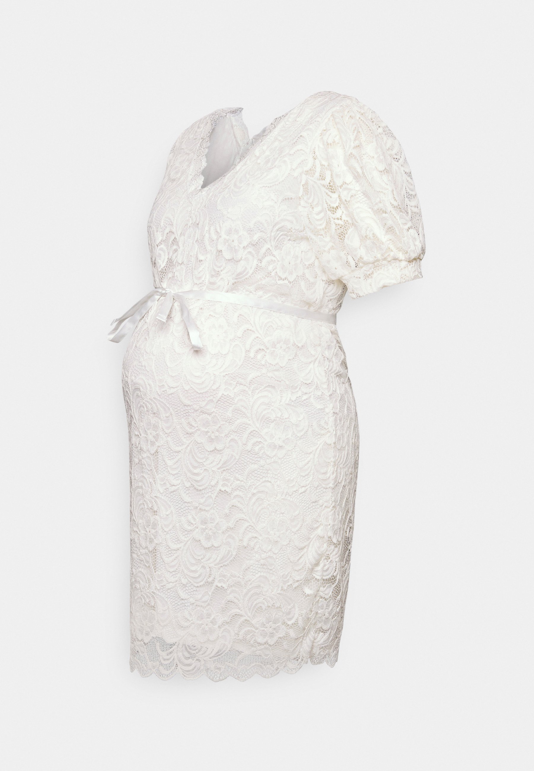what to wear with cream lace dress Ivory Embroidered Lace Dress