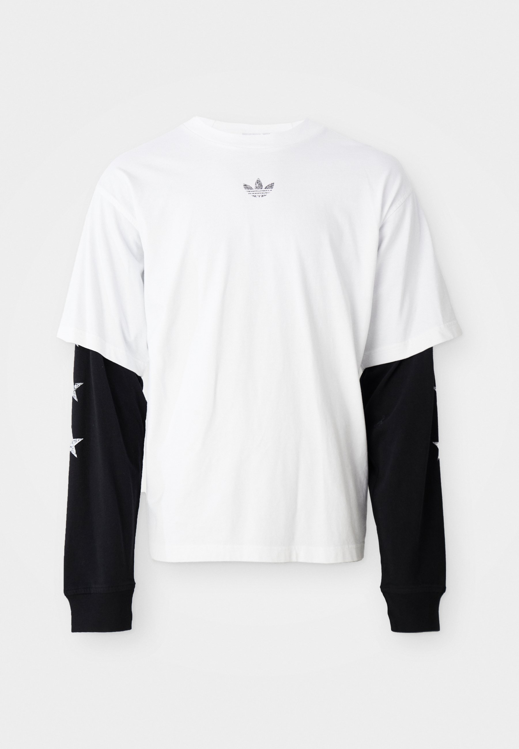 adidas Originals DOUBLE TEE - Long sleeved top - white/black/white