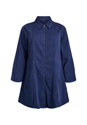 Zizzi KURZES AUS MIT REISSVERSCHLUSS - Denim dress - peacoat