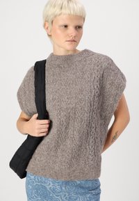 Pieces PCNOSIE PONCHO - T-shirt básica - fossil