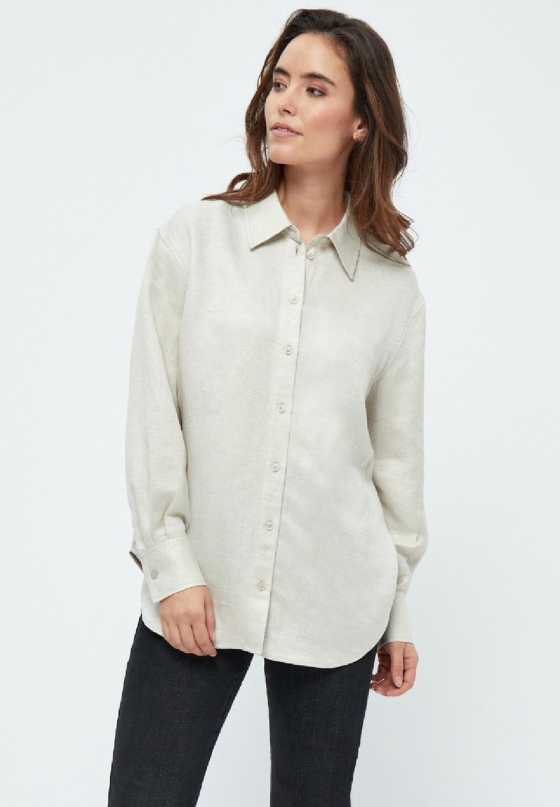 Minus MIAUGUSTE LINEN SHIRT. - Nööpidega pluus - sand