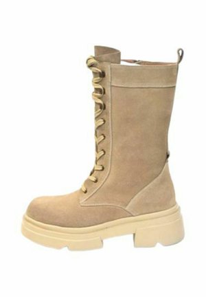 Stivaletti con plateau - beige