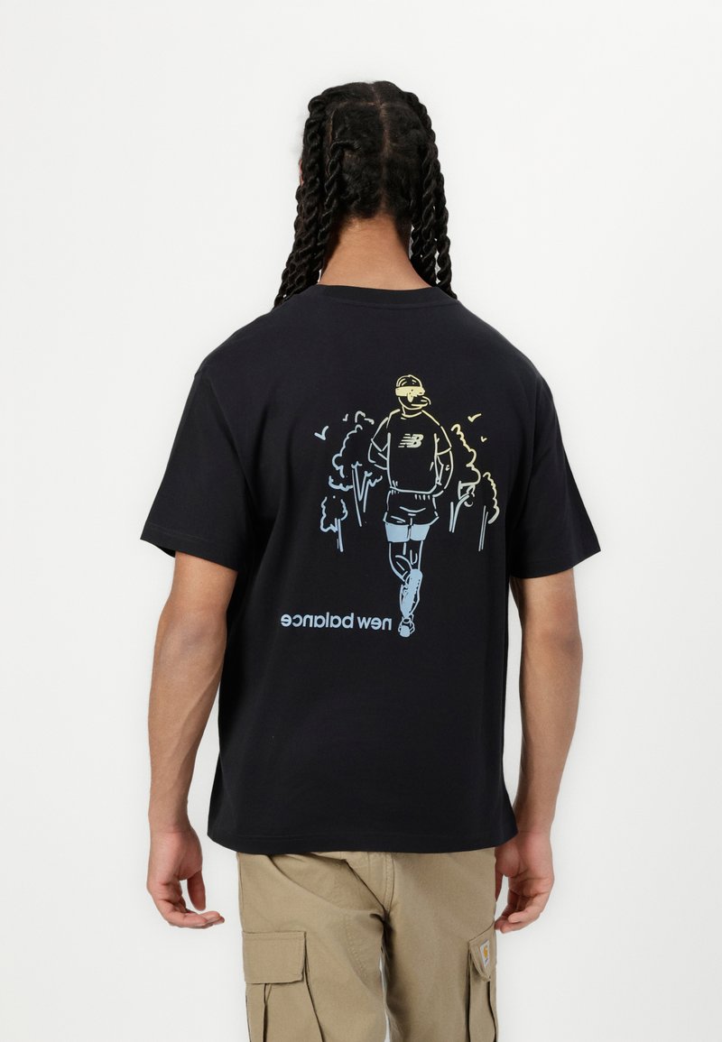 New Balance BEFORE AND AFTER UNISEX - T-shirts print - black