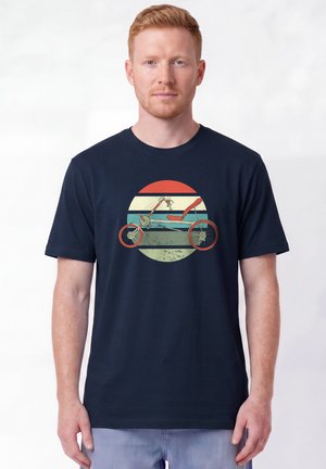watapparel, RECUMBENT BIKE UNISEX - T-shirt imprimé - french navy
