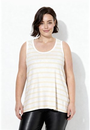 STRIPED TANK - Top - pale yellow