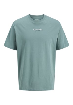 Jack & Jones, JJCITY TEE - Print T-shirt - mineral blue