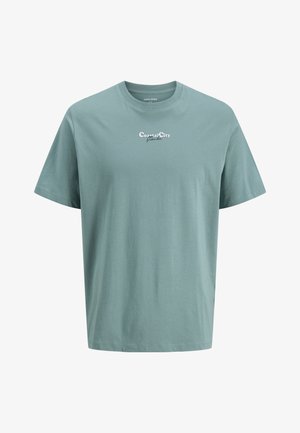 Jack & Jones, JJCITY TEE - T-shirt imprimé - mineral blue