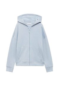 Sweater met rits - light blue