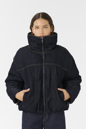 Gestuz RINOVA PUFFER - Veste d'hiver - dark blue unwashed