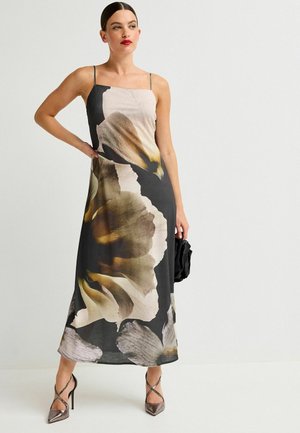 REGULAR FIT - Maxikleid - charcoal floral