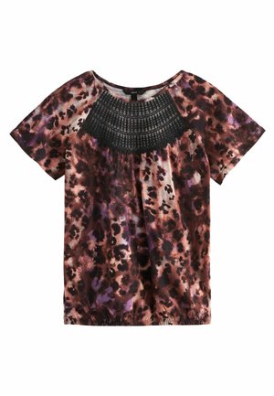 REGULAR FIT - Nyomott mintás póló - pink animal print
