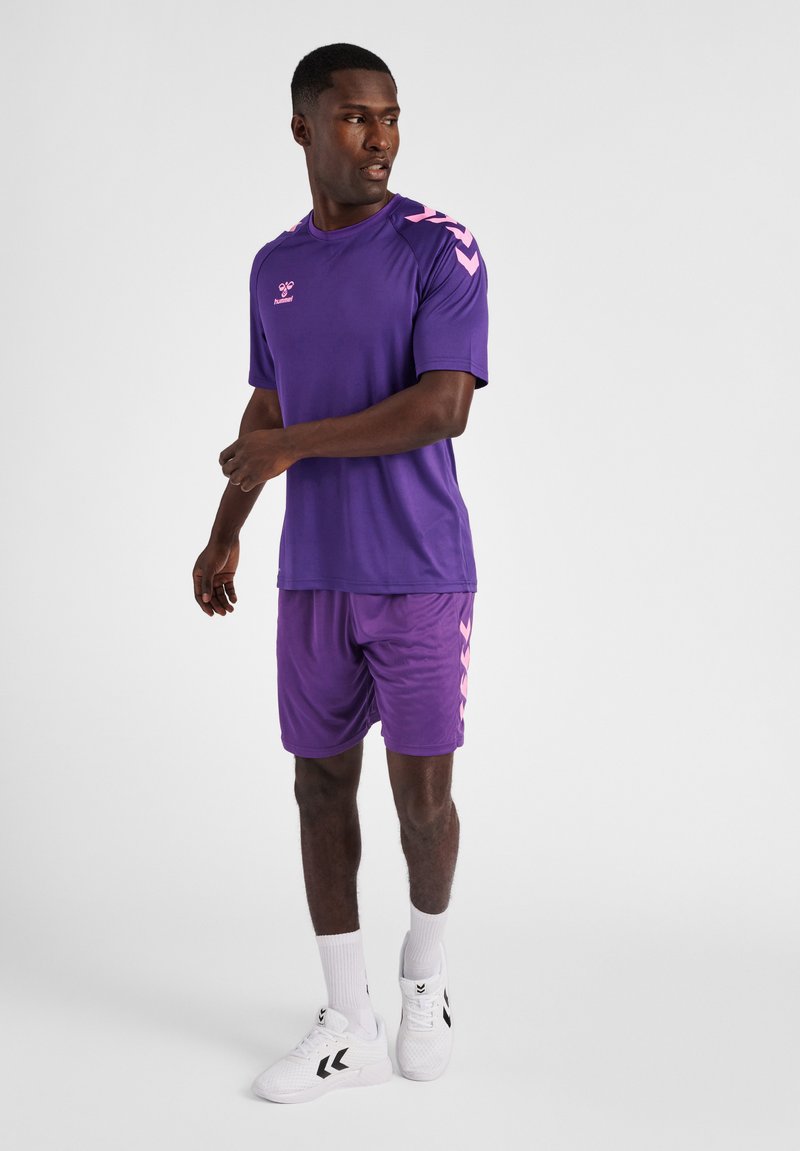 Hummel XK CORE POLY - T-shirt print - acai