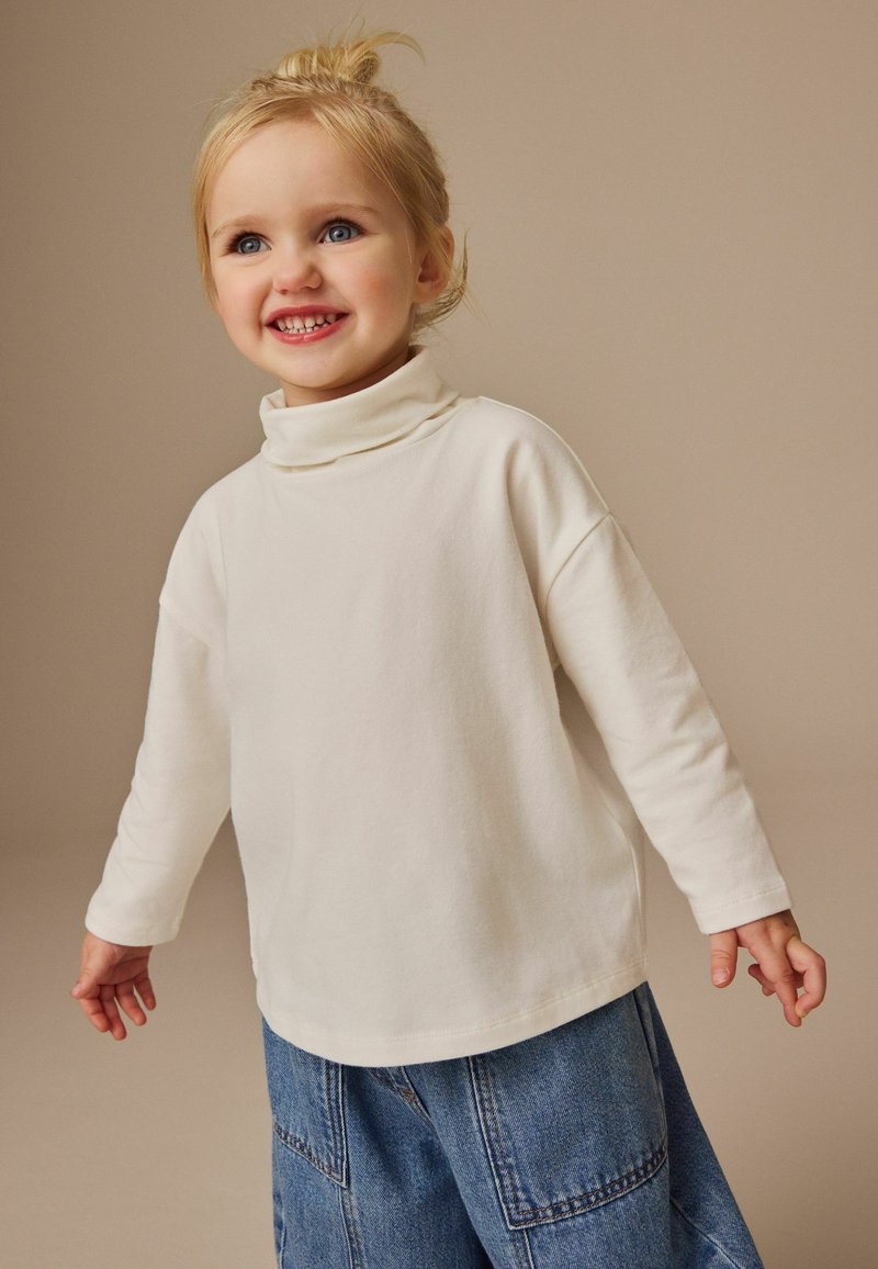 Next LONG SLEEVE RELAXED ROLL NECK - Top s dlhým rukávom - cream