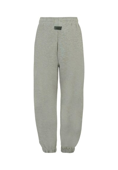 Lichtgrijze sweatpants van zachte stof, met een elastische tailleband en aansluitende enkels voor een ontspannen pasvorm.