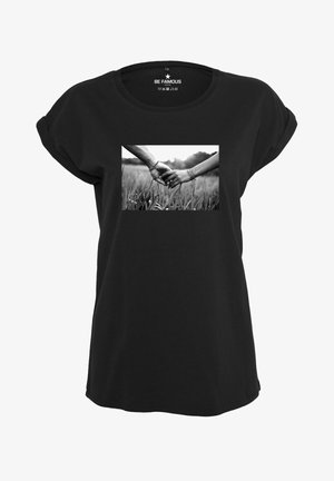 Be Famous, CLASSIC ROLL UP TOGETHERPHO - Print T-shirt - black