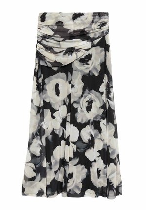 Marks & Spencer, MESH FLORAL MIDI SKIRT. - Jupe trapèze - black mix