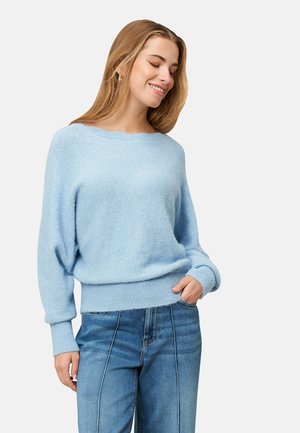 MIT U-BOOT AUSSCHNITT - Strickpullover - Light Blue