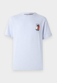 PALM TREE LABEL TEE - Potiskana majica - breezy blue