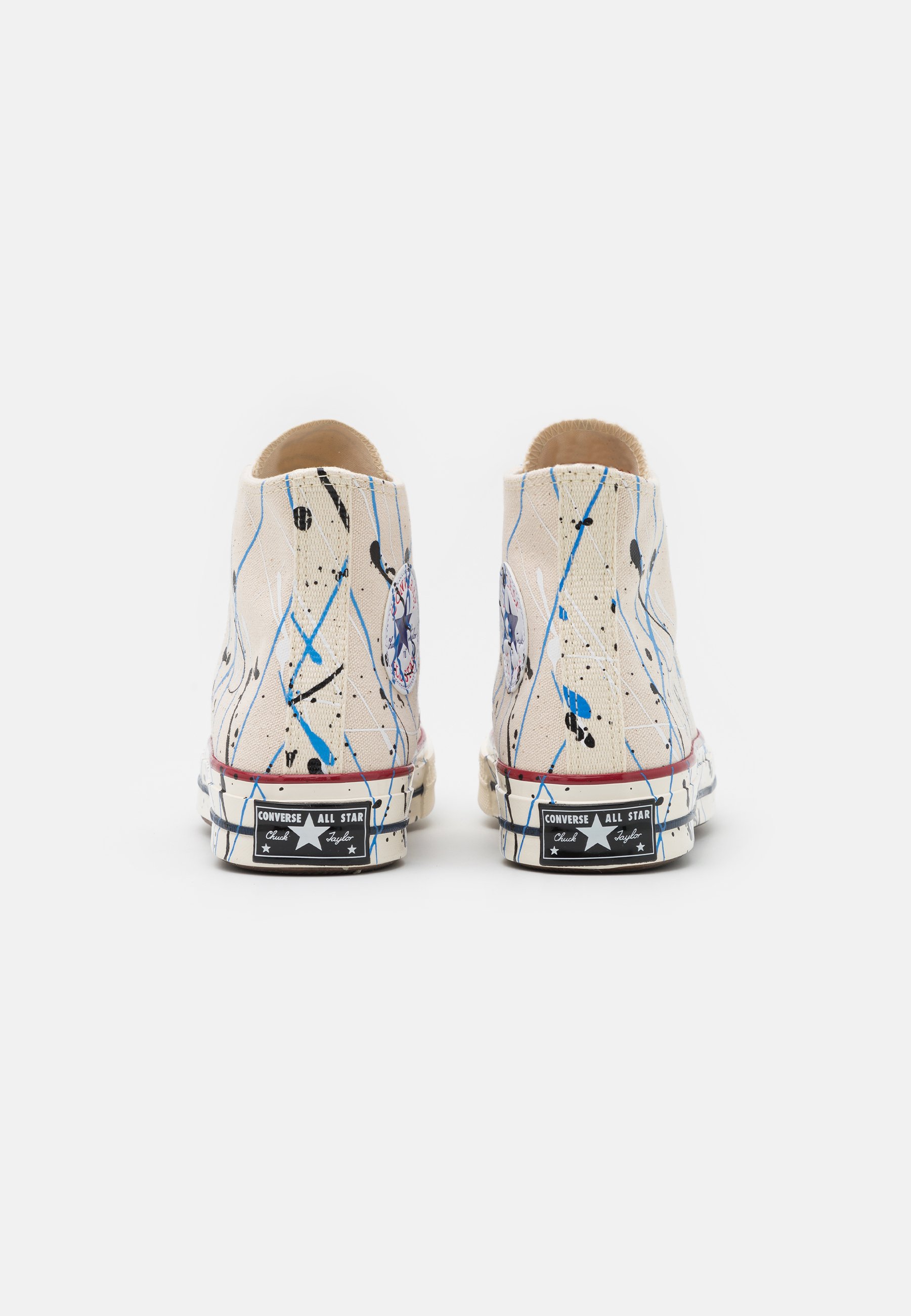 painted white high top converse