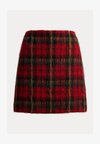 PLAID MOHAIR PENCIL MINISKIRT - Miniszoknya - red/black/yellow multi