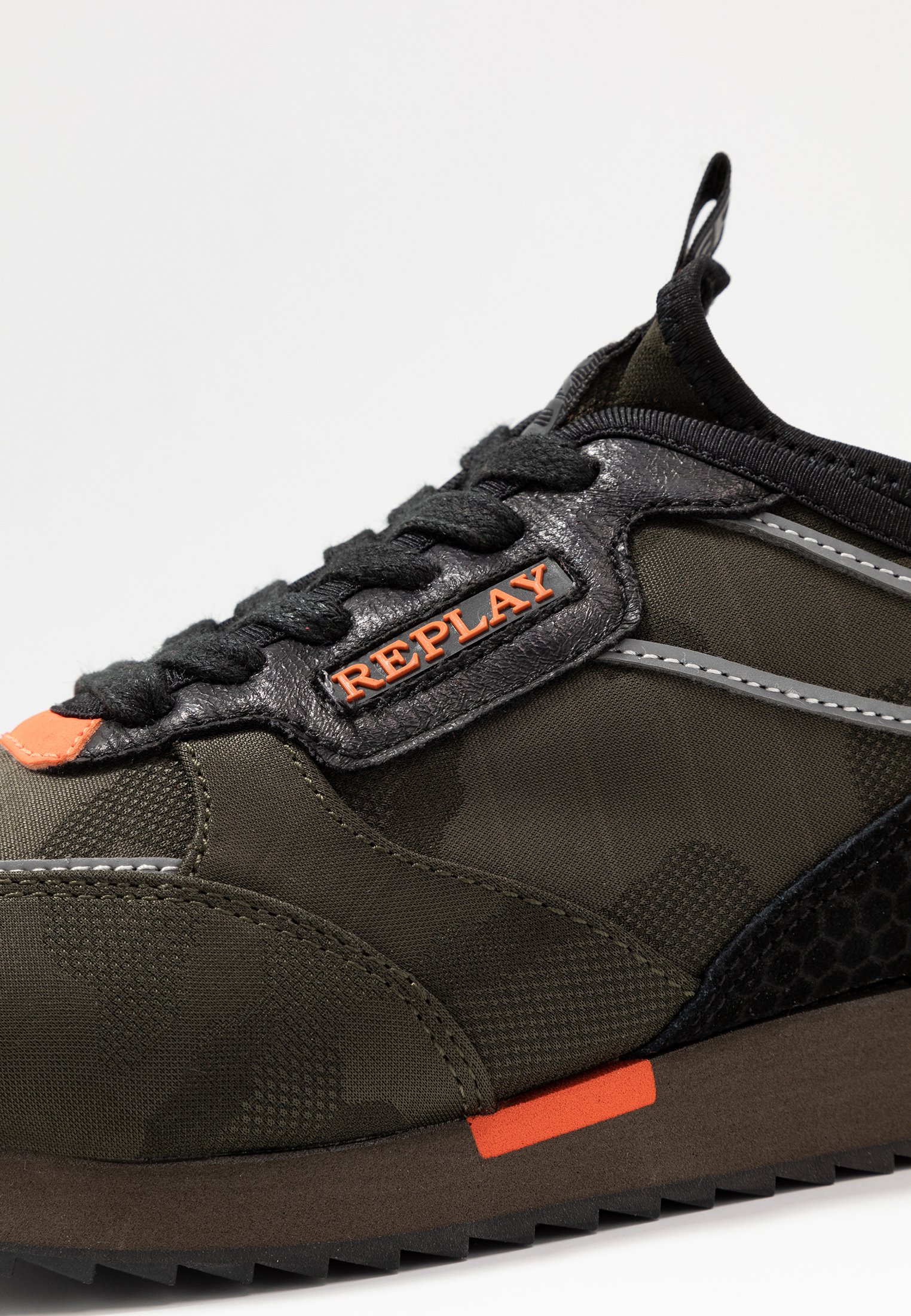 Replay STONEWALL Sneaker low military greenorange Replay STONEWALL Sneaker low military greenorange