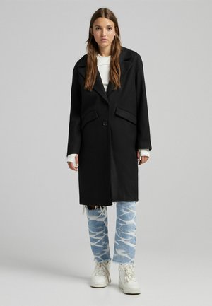 MIT FALLENDEN SCHULTERNÄHTEN - Classic coat - black
