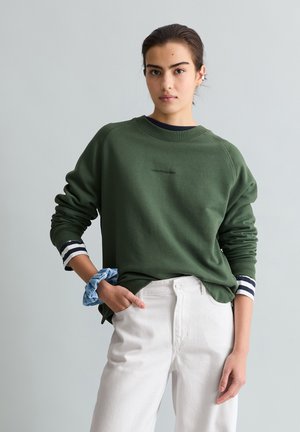 RAGLAN CHEST ARTWORK - Sweatshirt - turf green