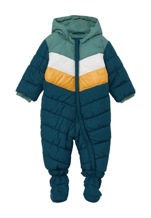 OVERALL MIT ÖHRCHEN AN KAPUZE - Jumpsuit - dunkles türkis