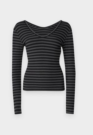 ONLY ONLTRISTA V NECK BOX  - Top dugih rukava - black/magnet