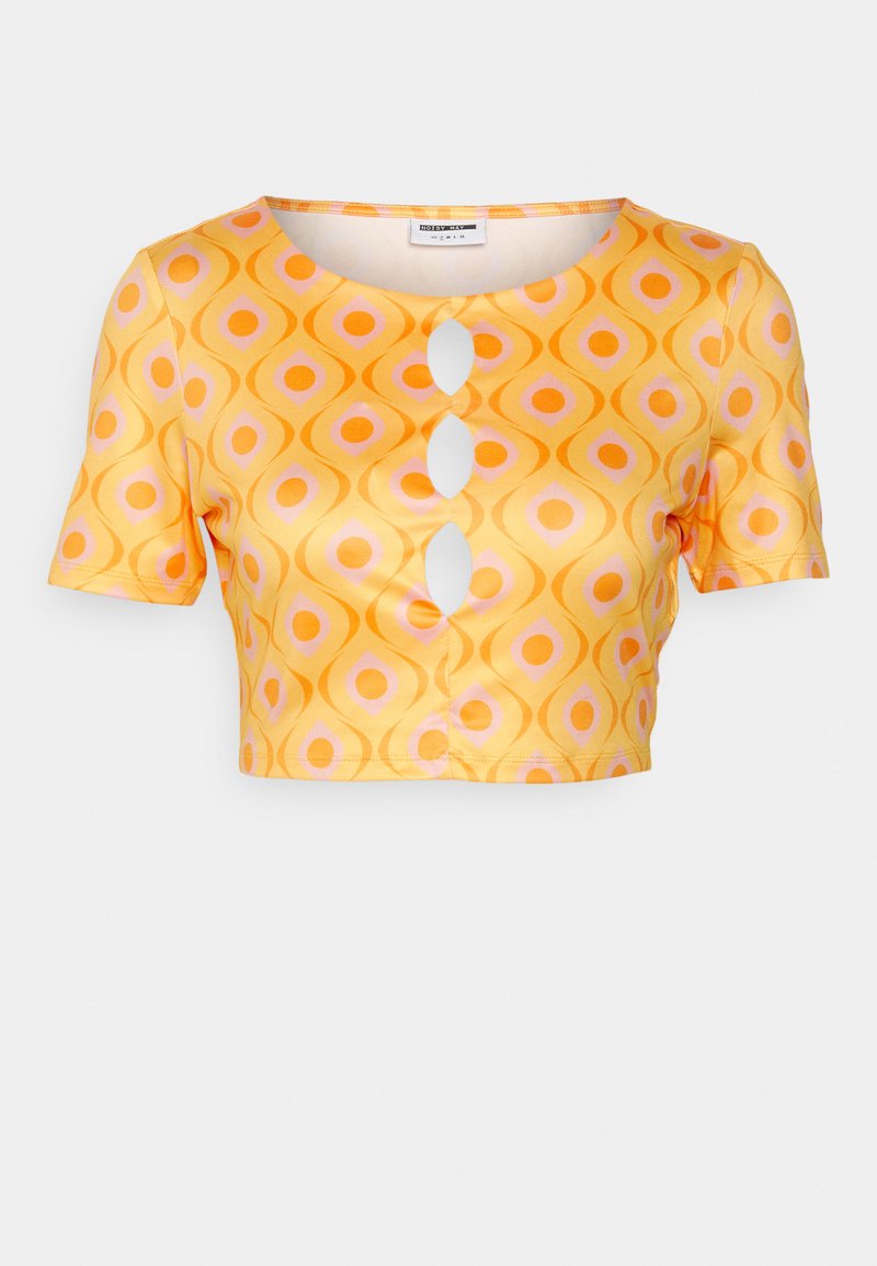 Noisy May Tall T-shirt print donkerroze