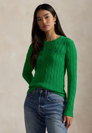Polo Ralph Lauren CABLE-KNIT COTTON CREWNECK SWEATER - Πουλόβερ - preppy green