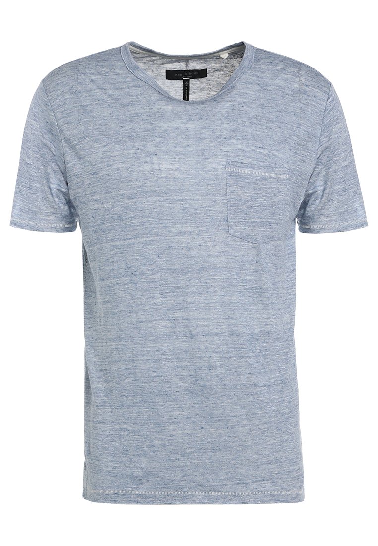 rag & bone T-shirt basic blauw rag & bone T-shirt basic blauw