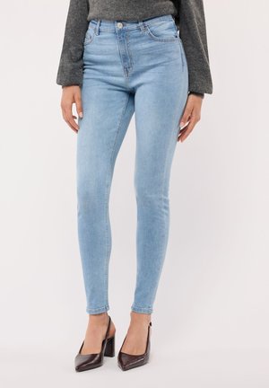 Terranova, PANTALONE JEANS LUNGO TINTA UNITA - Jeans Skinny Fit - blu denim chiaro