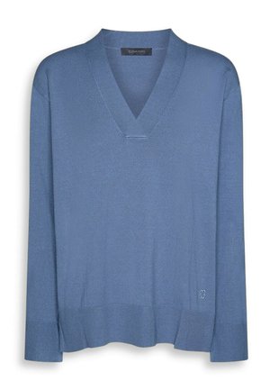 Elena Mirò, MAGLIA SCOLLO A V - Striktrøje - blu