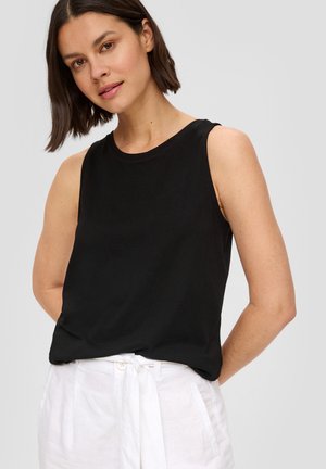 ÄRMELLOSES MIT RUNDHALSAUSSCHNITT - Bluse - schwarz