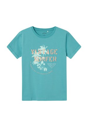 Name it, NKMVUX SS TOP - Camiseta estampada - bristol blue