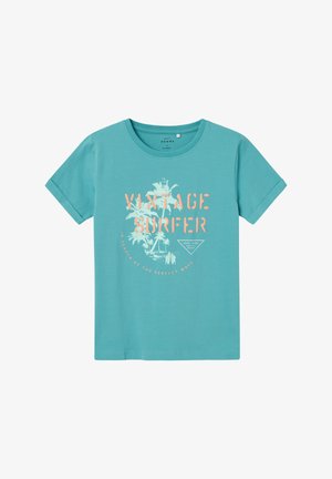 Name it, NKMVUX SS TOP - Camiseta estampada - bristol blue