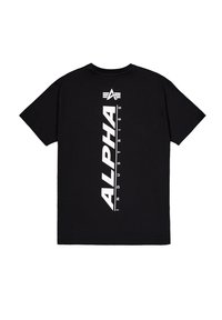 Alpha Industries BACK PRINT RUBBER  - Apdrukāts T-krekls - black