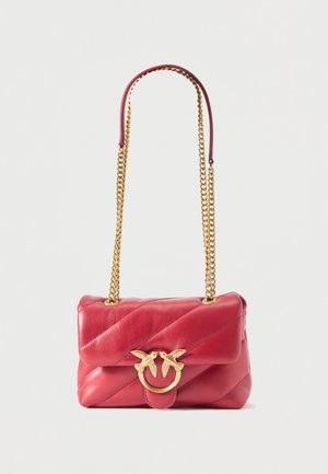 LOVE PUFF MINI - Sac bandoulière - rosso scuro/antique gold-coloured