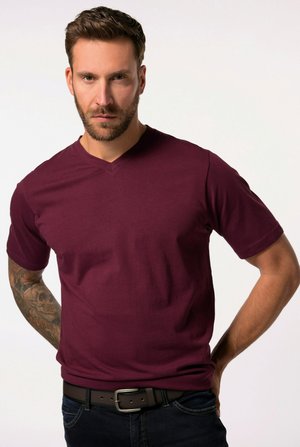 GROSSE GRÖSSEN REINE V-AUSSCHNITT - Basic T-shirt - dark ruby